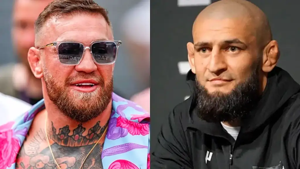 Split-screen photo of two men: on the left, a tattooed man wearing sunglasses and a colorful tropical shirt; on the right, a bald man with a beard in a black hoodie.