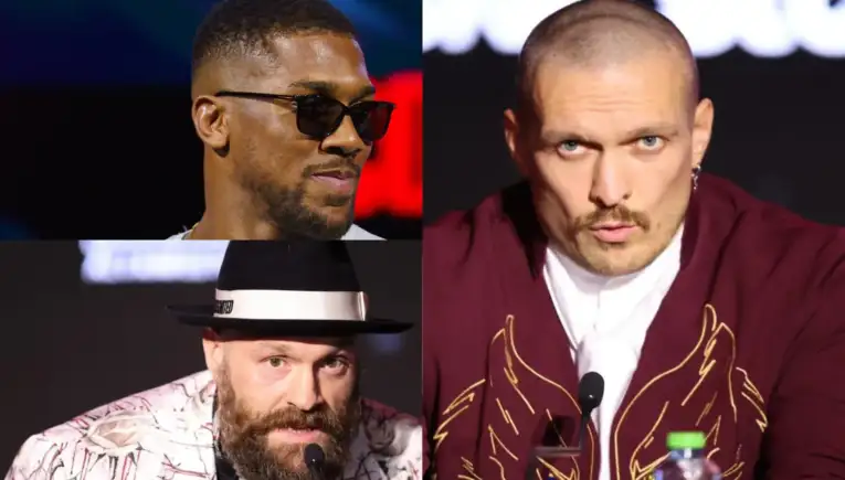 Collage of four men at a panel discussion: top-left man wearing sunglasses with a trimmed beard; top-right bald man with blue eyes in a maroon jacket; bottom-left man wearing a white hat; bottom-right bearded man in a light, patterned jacket.